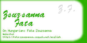 zsuzsanna fata business card